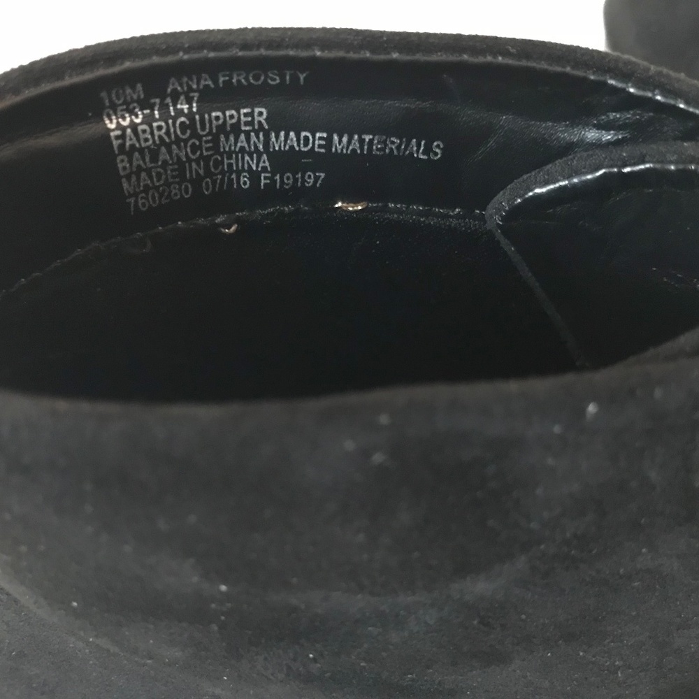 NWB A.N.A. Frosty Black Lace Up Ankle Booties - Picture 5 of 8
